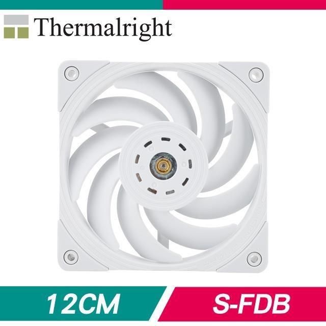 Thermalright 【南紡購物中心】  利民 TL-B12 12CM PWM S-FDB軸承 風壓型工業級風扇《白》