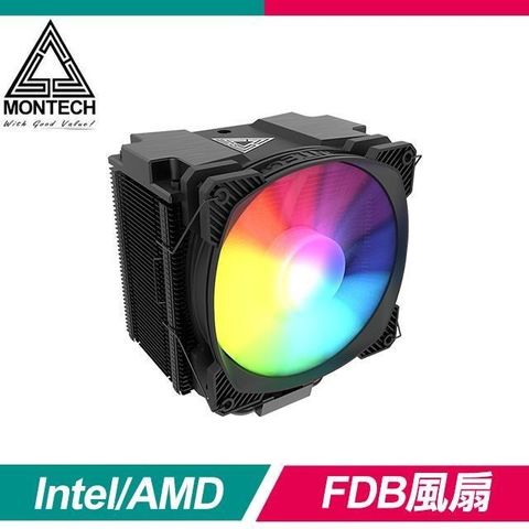 【南紡購物中心】 MONTECH 君主 Air Cooler 210 A.RGB CPU散熱器(高度15.3cm)