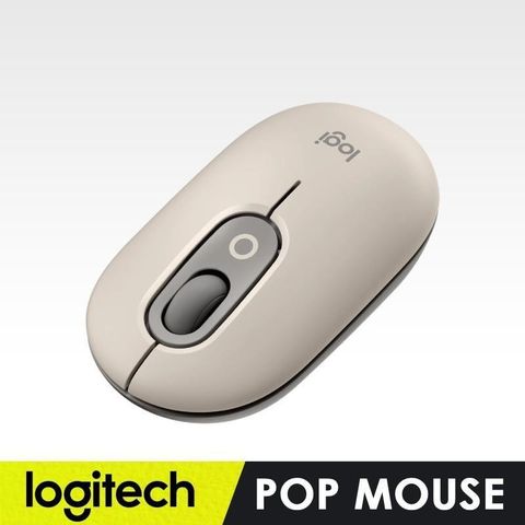 Logitech 羅技 【南紡購物中心】 POP MOUSE 無線滑鼠 - 迷霧灰 