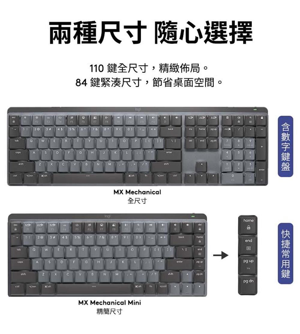 羅技】MX Mechanical 鍵盤Mini - 茶軸- PChome 24h購物