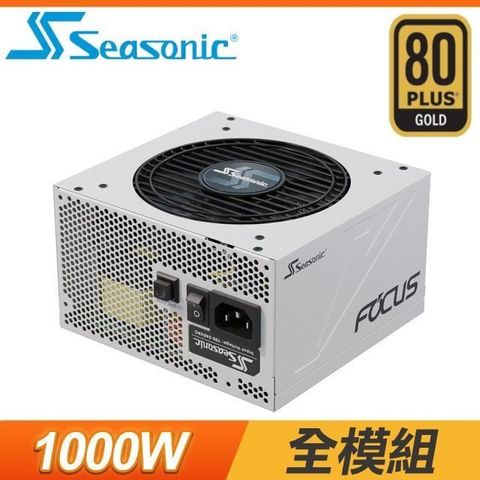 【南紡購物中心】 SeaSonic 海韻 Focus GX-1000 1000W 金牌 全模組 電源供應器《白》(10年保)