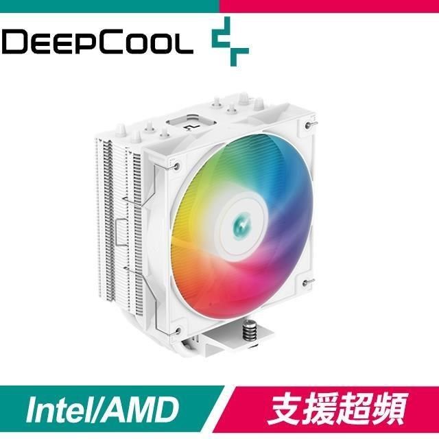 DEEPCOOL 九州風神 【南紡購物中心】   AG400 WH ARGB 風扇 四導管 支援 LGA1700 AM5 CPU 散熱器《白》