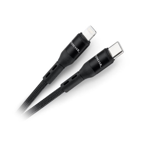 【RONEVER】鋁合金編織充電線(C-IOS)-黑-(VPC159)