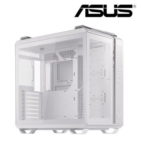【南紡購物中心】 【華碩】ASUS TUF Gaming GT502 ATX 電競雙艙機殼 (軍戎白)
