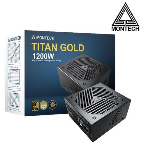 【南紡購物中心】 【MONTECH 君主】TITAN GOLD 1200W 金牌 全模組 ATX3.0 PCIe 5.0電源供應器(10年保)