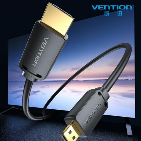 【南紡購物中心】 VENTION 威迅 AGI系列 HDMI-D公對HDMI-A公4K高清傳輸-黑色 1M