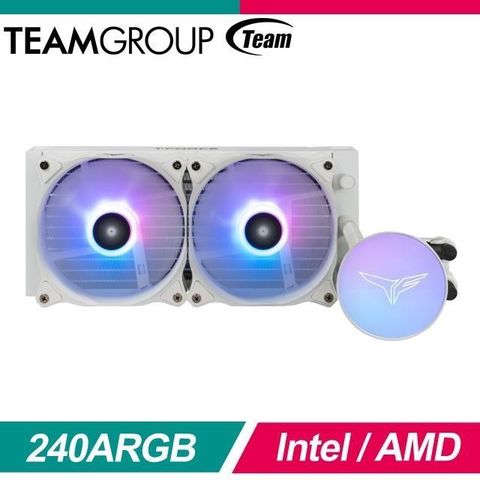 Team 十銓 【南紡購物中心】   T-FORCE SIREN GD240E ARGB 一體式水冷《白》