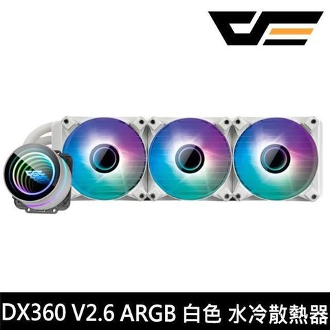 darkFlash 大飛 【南紡購物中心】  Twister DX-360 Ver2.6 360mm 一體式水冷散熱器 冰風俠 白色