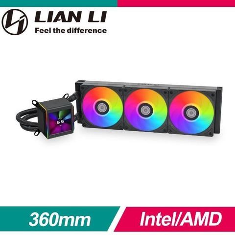 【南紡購物中心】 LIAN LI 聯力 Galahad II LCD 360 ARGB 水冷散熱器《黑》