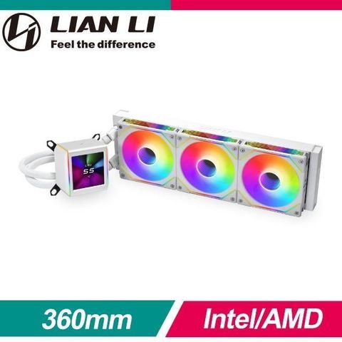 【南紡購物中心】 LIAN LI 聯力 Galahad II LCD SL-INF 360 ARGB 水冷散熱器《白》