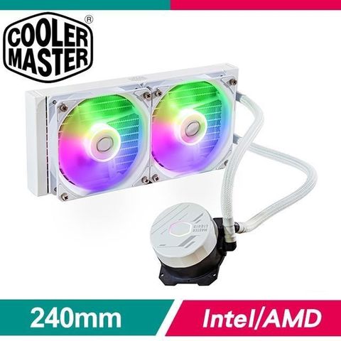 Cooler Master 酷碼 【南紡購物中心】   MasterLiquid 240L Core ARGB 水冷散熱器《白》