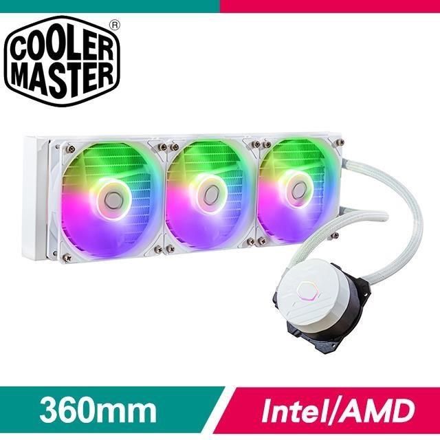 Cooler Master 酷碼 【南紡購物中心】   MasterLiquid 360L Core ARGB 水冷散熱器《白》