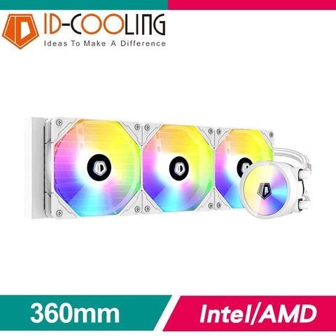 【南紡購物中心】 ID-COOLING ZOOMFLOW 360 XT SNOW 一體式水冷CPU散熱器