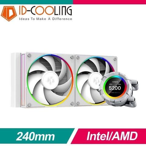 【南紡購物中心】 ID-COOLING SL240 WHITE 一體式水冷散熱器