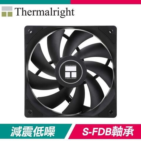 Thermalright 【南紡購物中心】  利民 TL-C12C 12公分 S-FDB軸承 機殼風扇《黑》