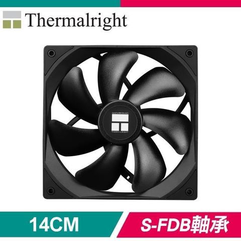 Thermalright 【南紡購物中心】  利民 TL-C14C 黑化版 14CM PWM S-FDB軸承 1500轉 風扇