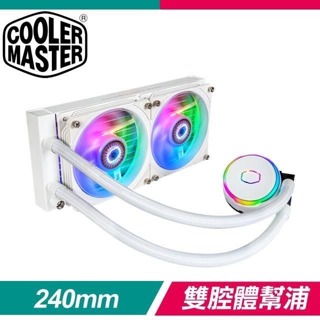 Cooler Master 酷碼 【南紡購物中心】   MasterLiquid PL240 FLUX ARGB 水冷散熱器《白》