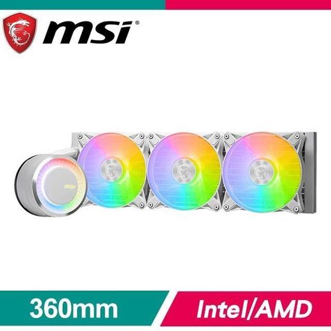 MSI 微星 【南紡購物中心】   MAG CORELIQUID E360 White ARGB水冷散熱器