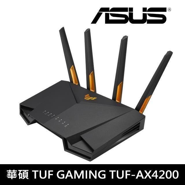 ASUS 華碩 【南紡購物中心】   TUF GAMING TUF-AX4200 Ai Mesh 雙頻WiFi6 無線 Gigabit軍規電競路由器&nbsp;(分享器)&nbsp;