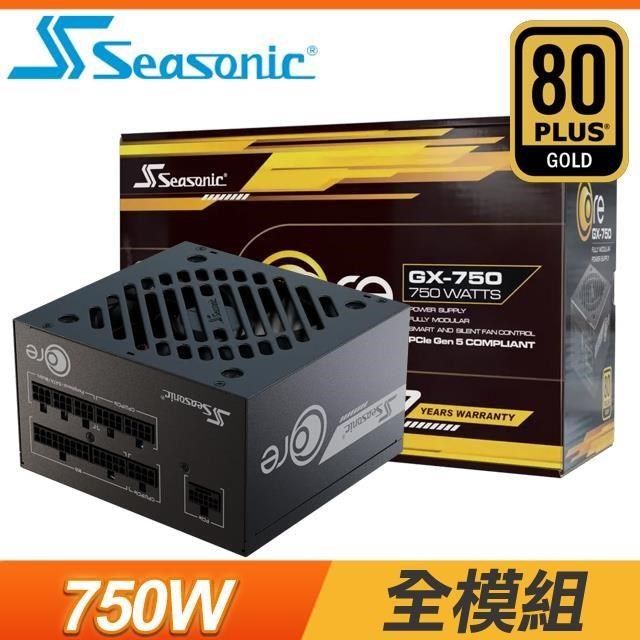 海韻 ATX3 CORE GX-750 金牌 全模組 ATX 3.1 PCIe 5.1 電源供應器(10年保)