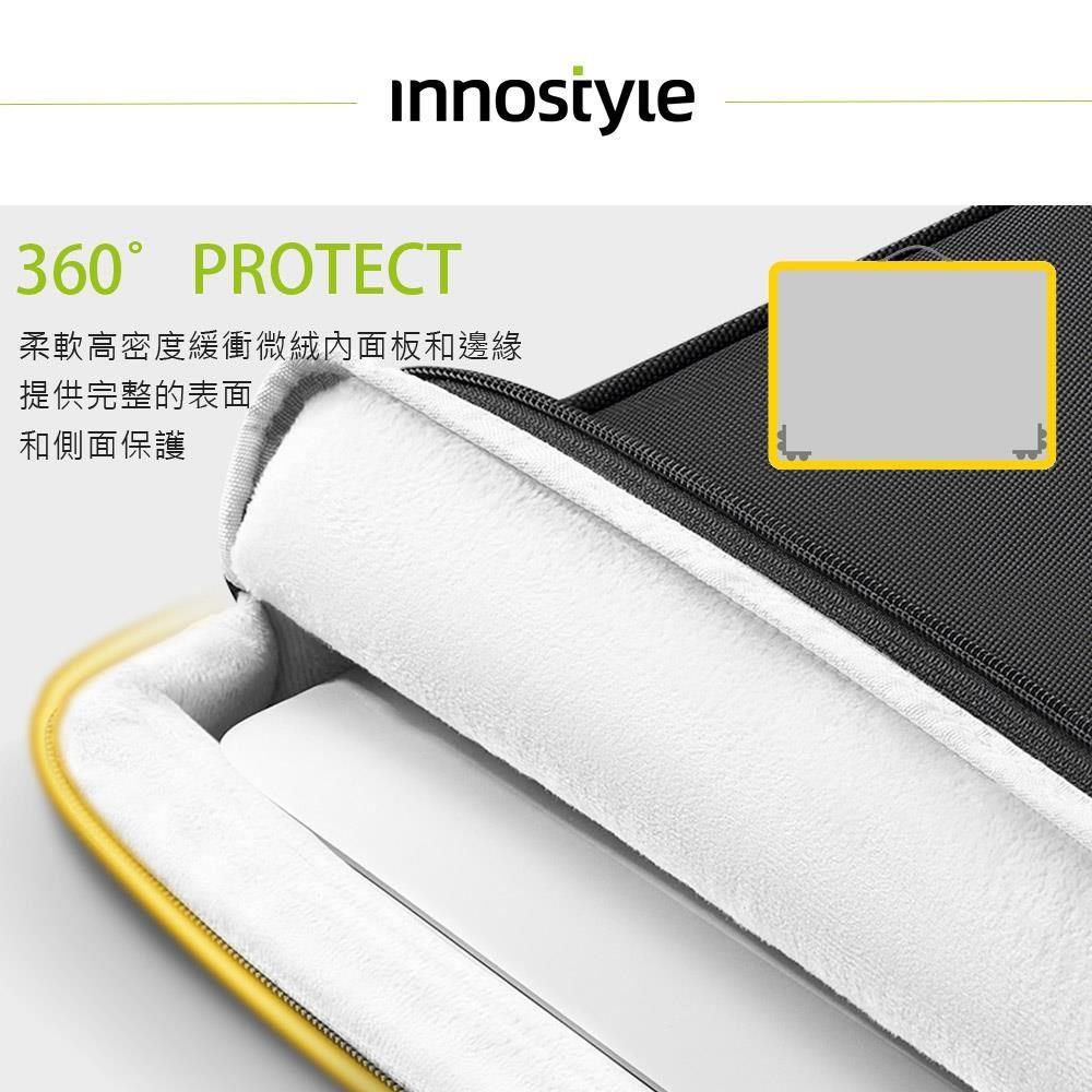 innostyle 專利防摔 16吋 側背包/筆電包/平板包/電腦包/斜背包/公事包 OmniProtect系列 黑色