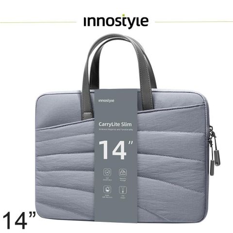 innostyle 專利防摔 14吋 電腦包/筆電包/平板包/公事包 CarryLite Slim系列 灰色