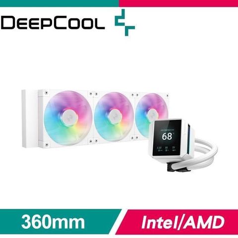 DEEPCOOL 九州風神 MYSTIQUE 360 LCD WH ARGB 一體式水冷 CPU散熱器《白》