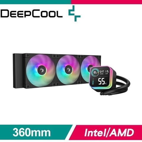 DEEPCOOL 九州風神 LQ360 光環磁吸冷頭 一體式水冷 CPU散熱器《黑》
