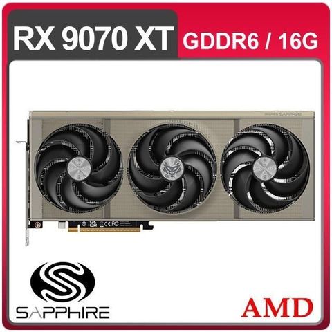 SAPPHIRE 藍寶石 NITRO+ 氮動 RX 9070 XT GAMING OC 16GB 顯示卡