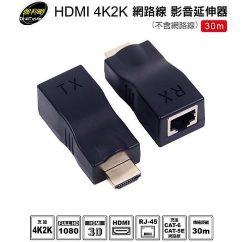 【南紡購物中心】 伽利略 HDMI 4K2K 網路線 影音延伸器 30m
