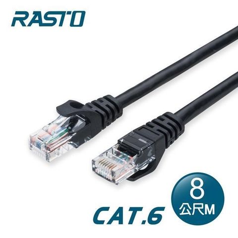 【南紡購物中心】 RASTO REC10 超高速 Cat6 傳輸網路線-8M