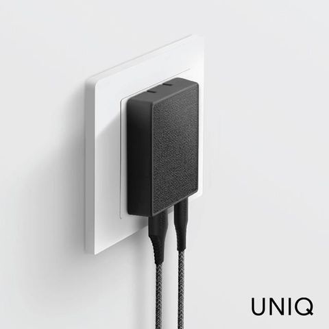 UNIQ 【南紡購物中心】  Votre Slim Duo 壁掛式20W雙孔快充頭 PD+QC3.0