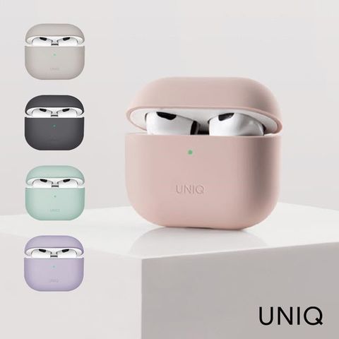 【南紡購物中心】 UNIQ AirPods 3代 Lino素色簡約液態矽膠藍牙耳機保護套