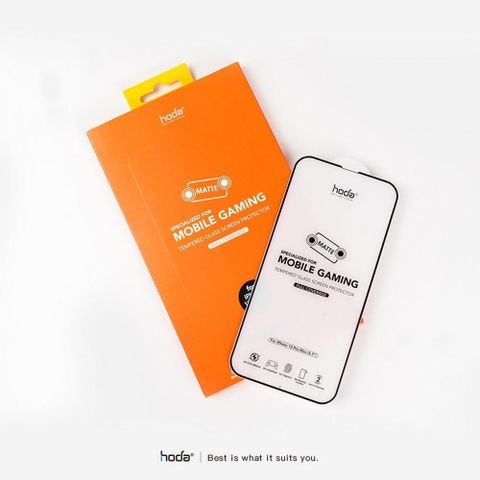 【南紡購物中心】★快速出貨Hoda iPhone 13 Pro Max 0.33 2.5D 霧面滿版玻璃保護貼 窄黑邊 原廠公司貨-黑色