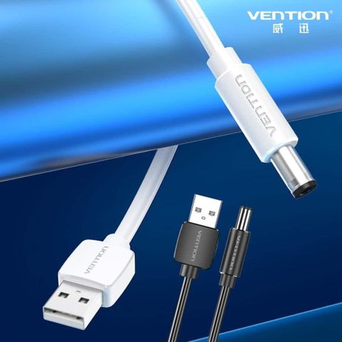 【南紡購物中心】 VENTION 威迅 CEY系列 USB 對 DC 5.5mm 音叉式 電源線 1M