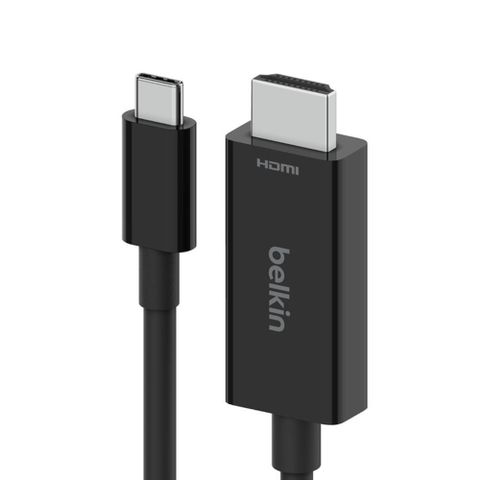 【南紡購物中心】 Belkin 貝爾金 USB-C 轉 HDMI 2.1 高速傳輸線 2M 轉接線 AVC012bt2MBK