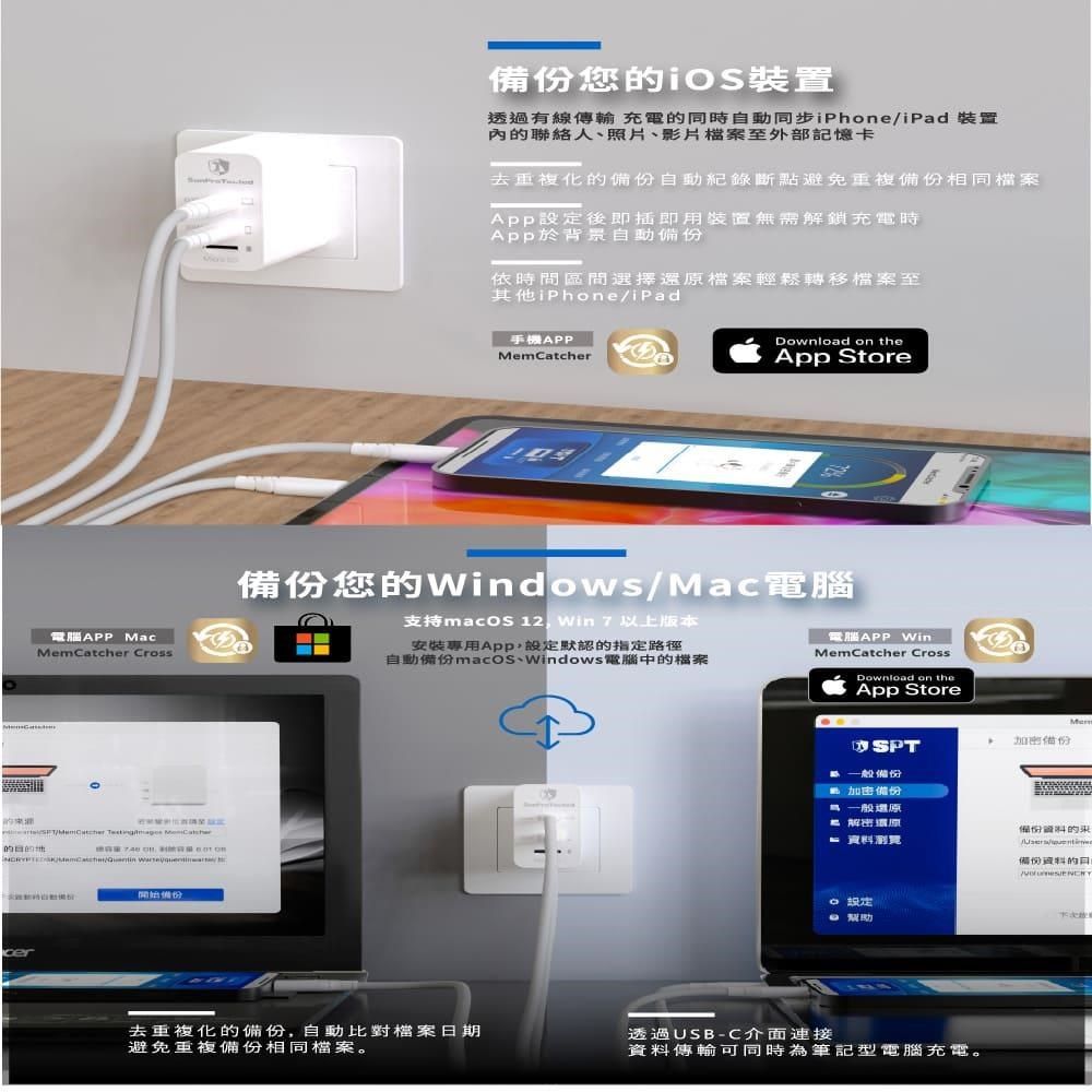SPT 【南紡購物中心】 [聖保德]回憶捕手 MemCatcher Cross USB-Cx2特仕型