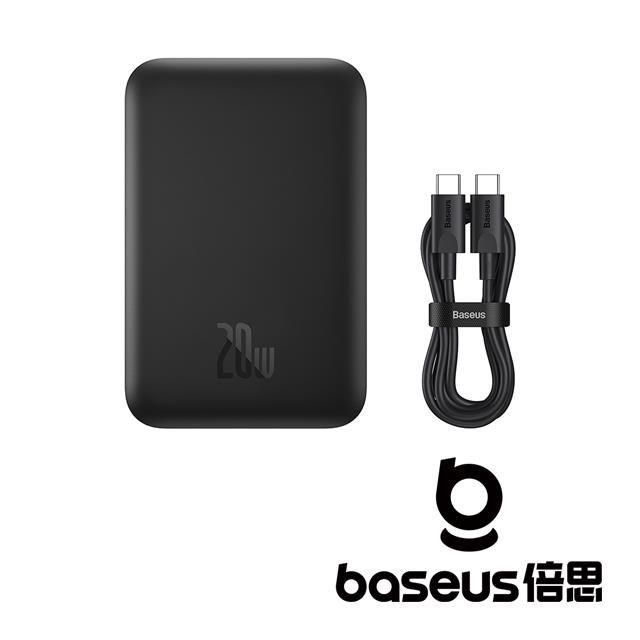 Baseus 倍思 【南紡購物中心】   磁吸迷你Air 6000mAh 20W 無線快充移動電源 含線 黑色