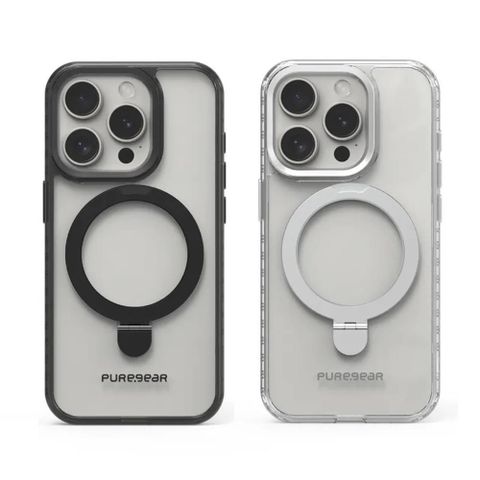 PureGear 普格爾 【南紡購物中心】 &nbsp;支援MagSafe無線充電  Apple iPhone 15 PG冰鑽MS支架防摔保護殼 支架式