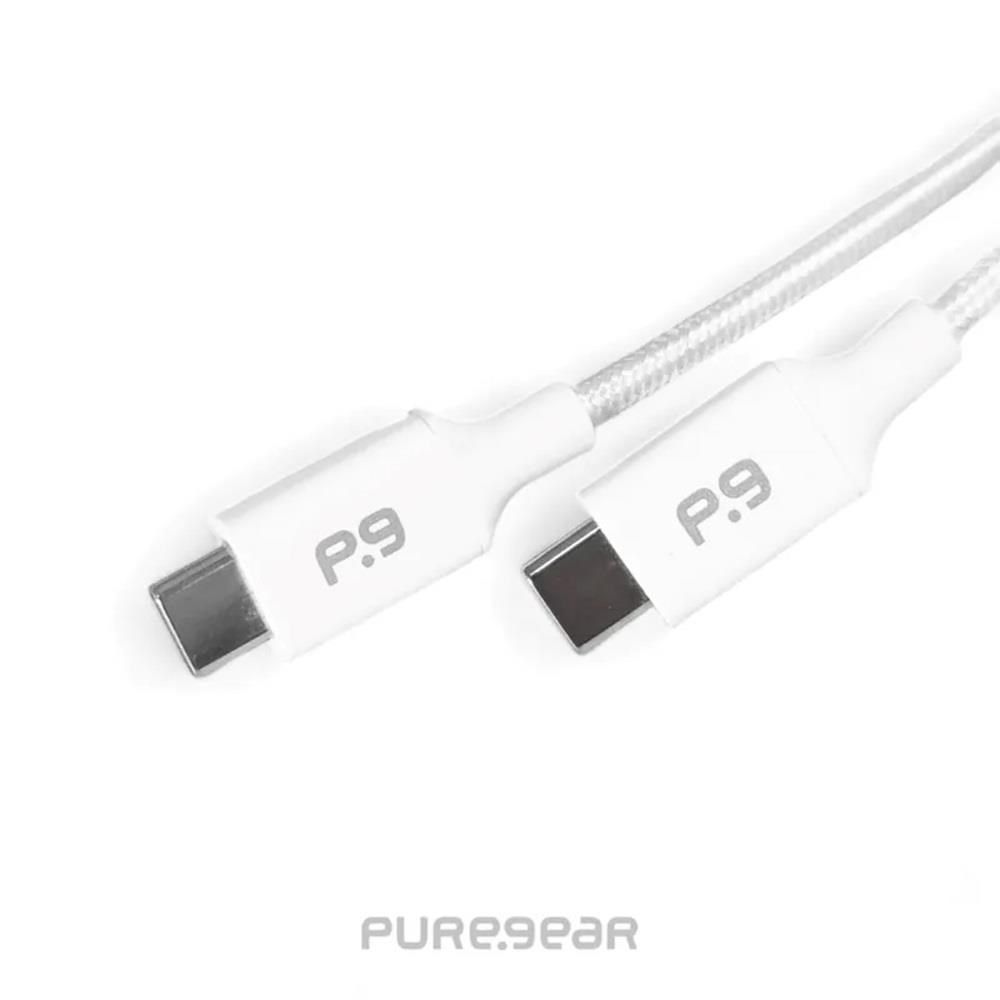 PureGear 普格爾 【南紡購物中心】 USB TID 認證  Type-C to Type-C 充電編織線 雙倍堅韌 3M