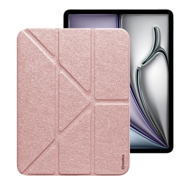  Fickle iPad Air 13.0(2024)/iPad Pro12.9(2018/2020/2022)共用鋼絲紋Y折側掀皮套