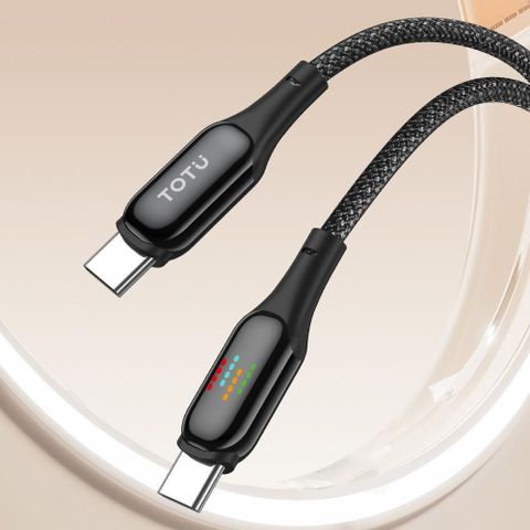【TOTU】雙Type-C/PD充電線傳輸線快充線 QC4.0 流星跑馬燈 炫影 1.2M