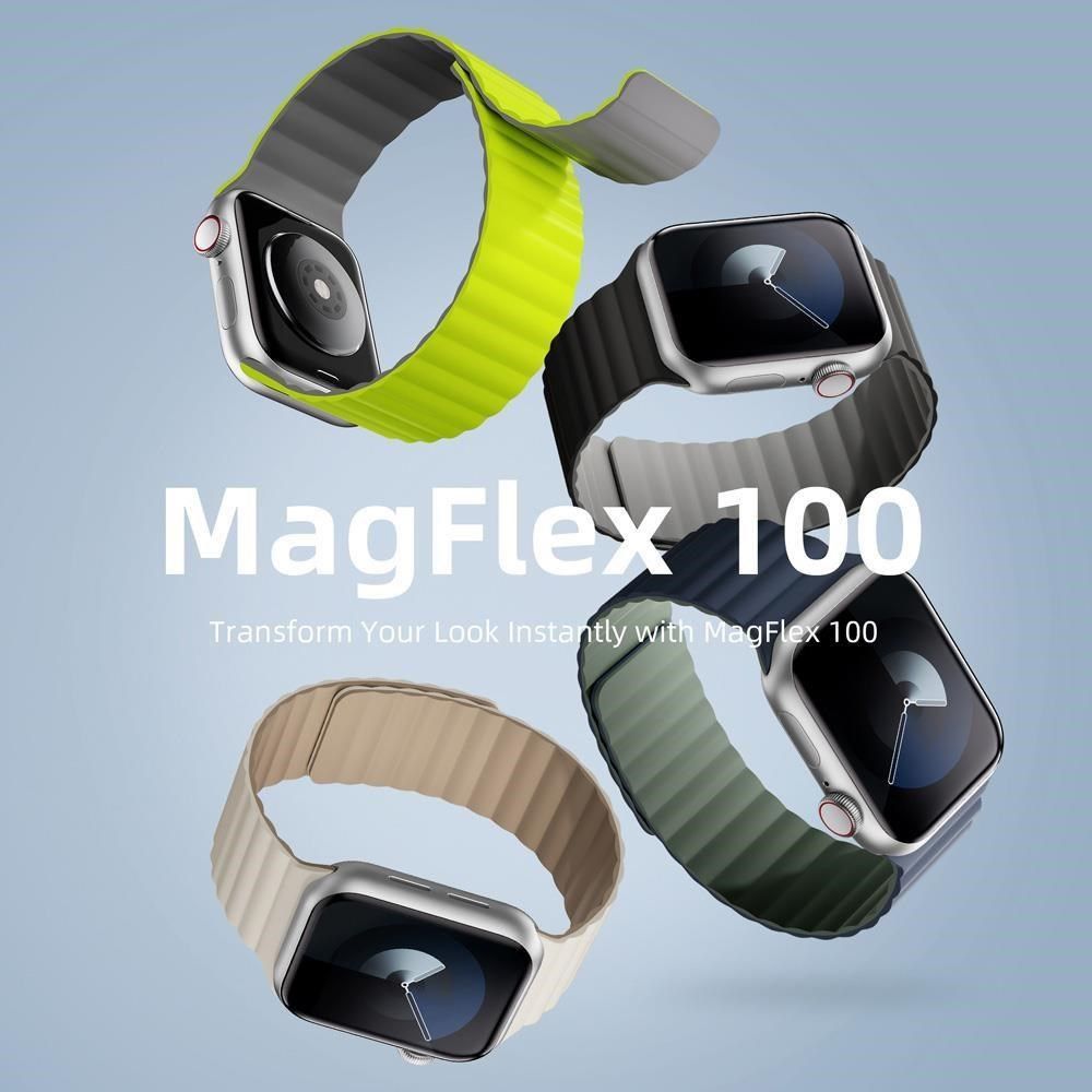 Mcdodo 麥多多 MagFlex 100系列 Apple Watch 磁吸撞色雙面矽膠錶帶 42/44/45/46/49mm通用