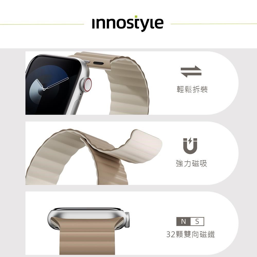 Mcdodo 麥多多 MagFlex 100系列 Apple Watch 磁吸撞色雙面矽膠錶帶 42/44/45/46/49mm通用