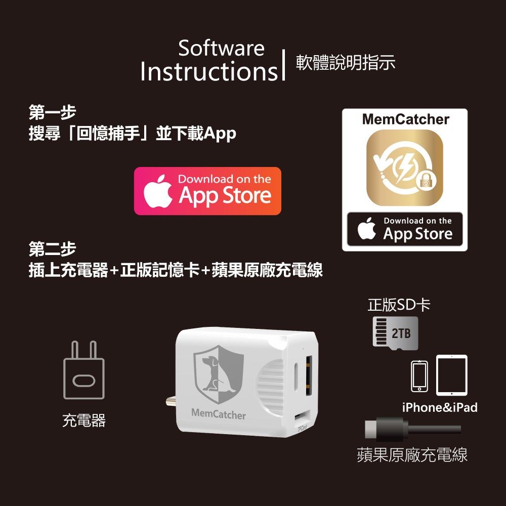 SPT MemCatcher Link - C款(A/CA) 多功能備份豆腐頭 蘋果 iPhone 加密 備份