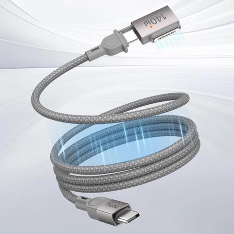 TOTU 二合一 240W Type-C 轉 MagSafe3 PD3.1 磁吸充電線 Macbook Pro/Air 2024/2023/2022