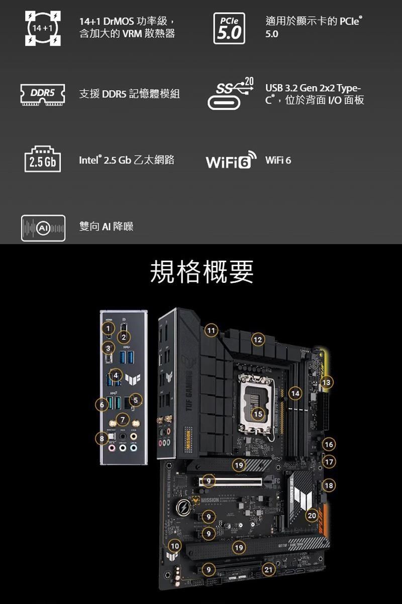 ASUS INTEL 第13.12世代 LGA1700 対応 H770 搭載 ATX マザ―ボードTUF