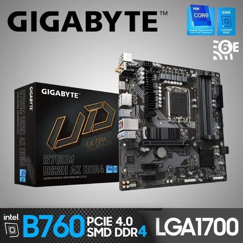 GIGABYTE 技嘉 【南紡購物中心】   B760M DS3H AX DDR4 主機板【M-ATX】