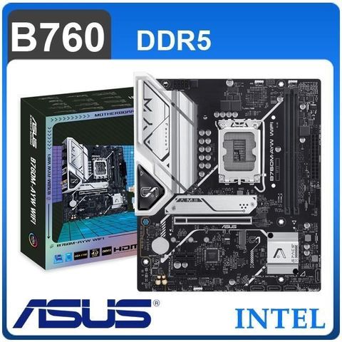 ASUS 華碩 【南紡購物中心】   B760M-AYW WIFI D5 LGA1700 M-ATX主機板(3+1年保)