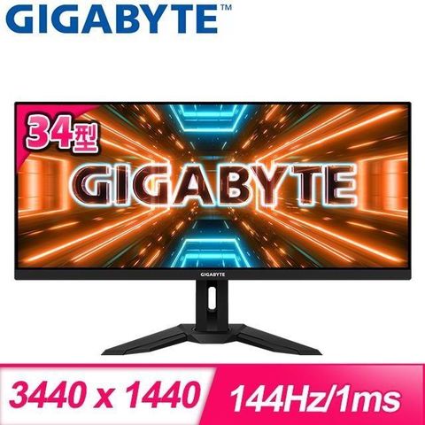 【南紡購物中心】 Gigabyte 技嘉 M34WQ 34型 144Hz 21:9 HDR400電競螢幕